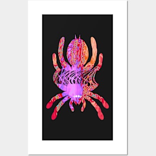 Tarantula Silhouette V84 (Tie Dye) Posters and Art